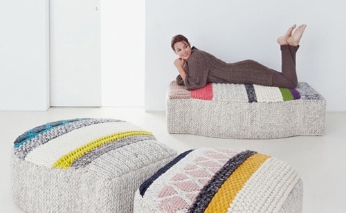 Hand Crafted Wool Rugs and Poufs – Mangas by Gandia Blasco
