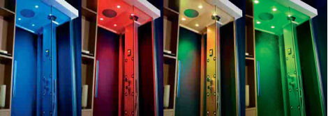 glass shower cabin chromotherapy Shower Cabin Anthropos from Glass Idromassaggio   the Multi Function Shower Cabin