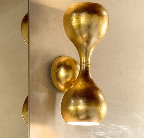 gold wall sconces masiero blob sconce 1 Gold Wall Sconces by Masiero – Blob Sconce