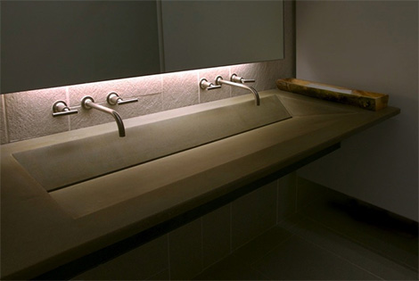 Gore Design custom recycled concrete sink
