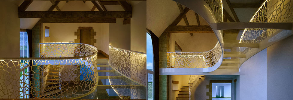 Graceful Helical Balustrade Cells by EeStairs
