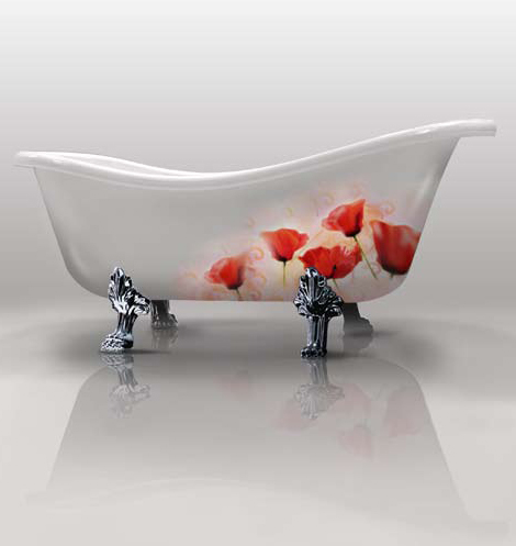 gruppo treesse custom bathtub epoca papaveri Customizable Bathtubs from Gruppo Treesse will make you feel underappreciated