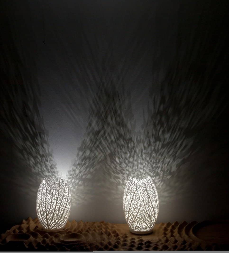 incredible organic leaf hyphae lamp by nervous system 3