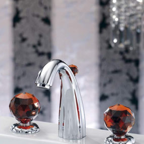 Luxury Faucets with Crystal Glass Handles from Joerger