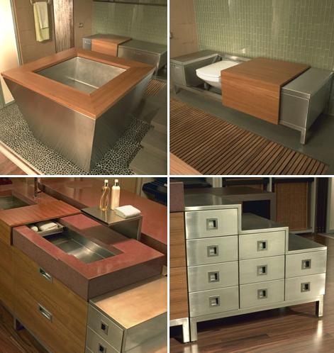 New Julien Bathroom Suite by Troy Adams Design – “feminizing stainless steel”
