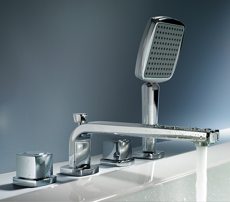 kludi q beo tub filler with shower Kludi Q BEO faucets   new European bathroom faucet line