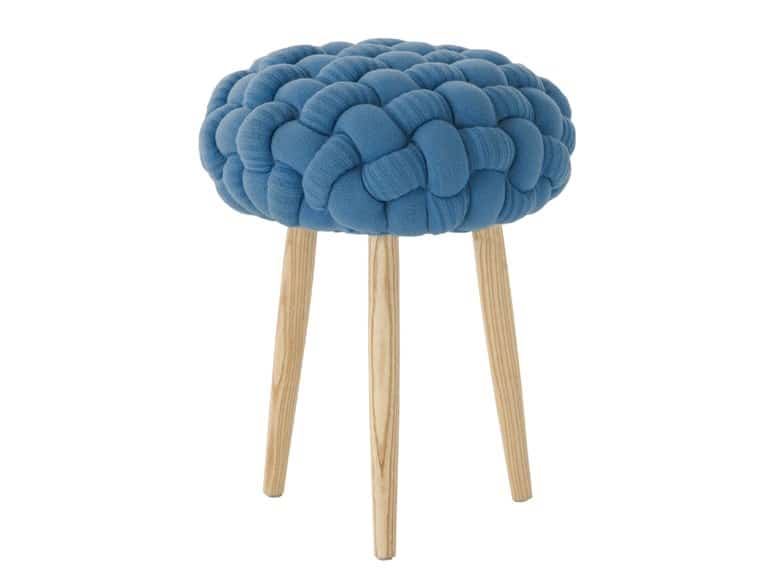 knitted wool stool by gan 3