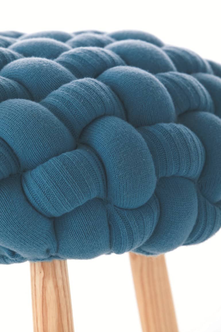 knitted wool stool by gan 6