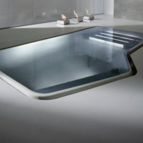 Interior Pool by Kos – Faraway mini-pool creates ripples