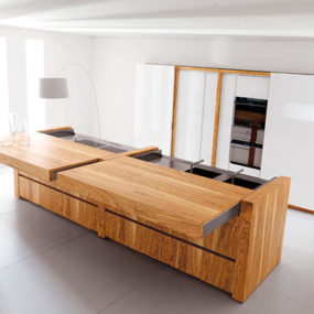 Latest Kitchen Trends from Toncelli – ‘Essential’ kitchen with photoelectric cells and push button automation