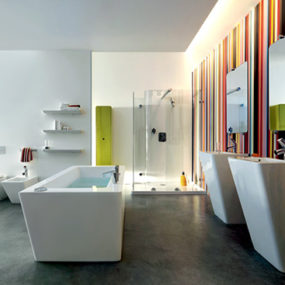 Contemporary Bathroom Suite from Laufen – new dOt by Wiel Arets