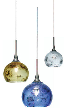 Mini-pendant from LBL Lighting – the Wired I crystal globe pendants