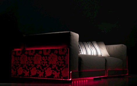 led lighted sofa colico 2 thumb LED Lighted Sofa by Colico   change color with remote to fit your mood!