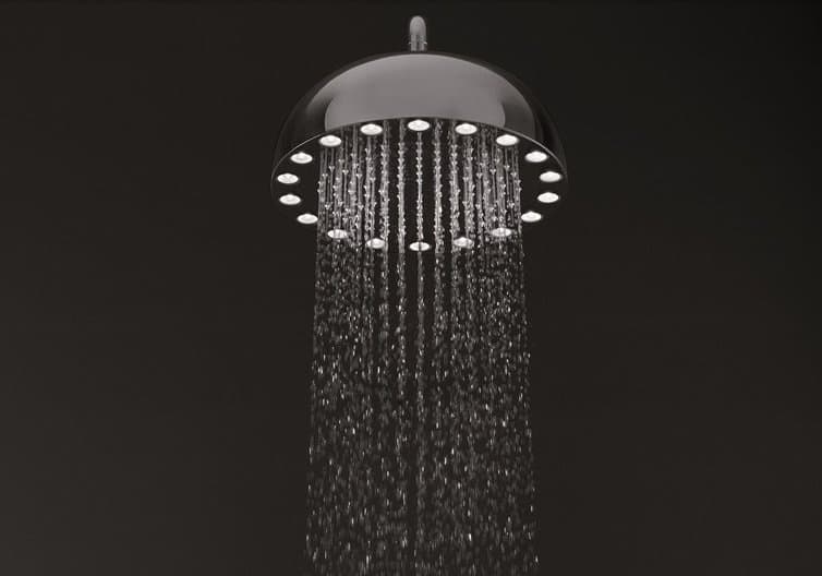 led showerhead powered by its own turbine dynamo shower