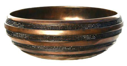 Linkasink Swarovski Crystal sink Stripe Bronze