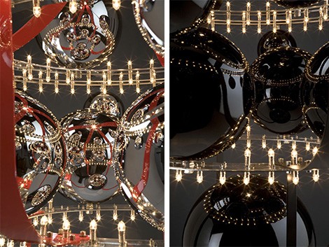 luxury suspension lighting quasar royal bb detail Luxury Suspension Lighting from Quasar   Royal BB by Edward van Vliet