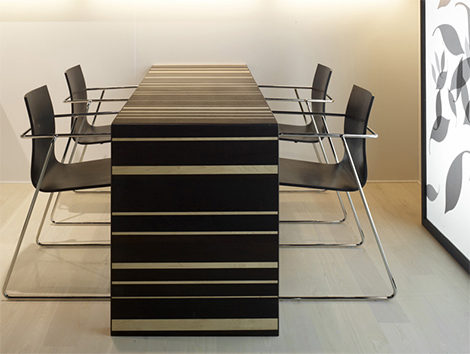 maple wenge wood dining table Creative Wood Designs   maple / wenge wood combo by Menotti Specchia