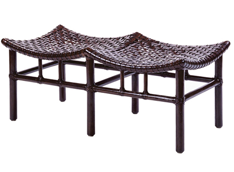 mcguire designs woven rawhide bedroom bench