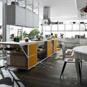 Meccanica Kitchen with fabric doors