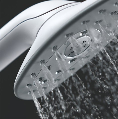 methven satinjet maia showerhead detail Satinjet Maia Massaging Showerhead from Methven   the world’s first health and beauty shower