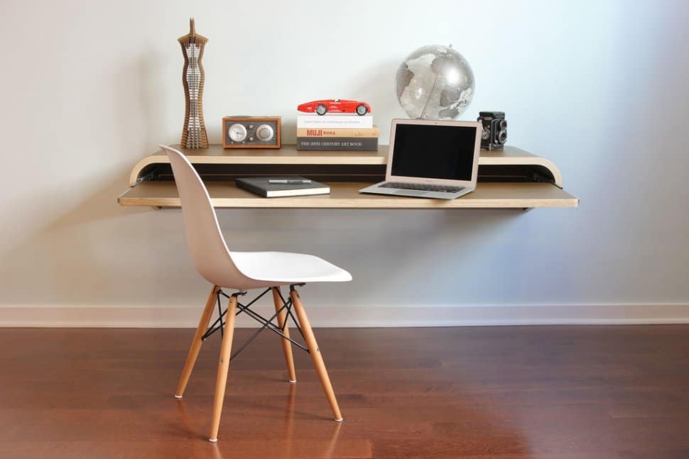minimal float wall desk from orange 22 4