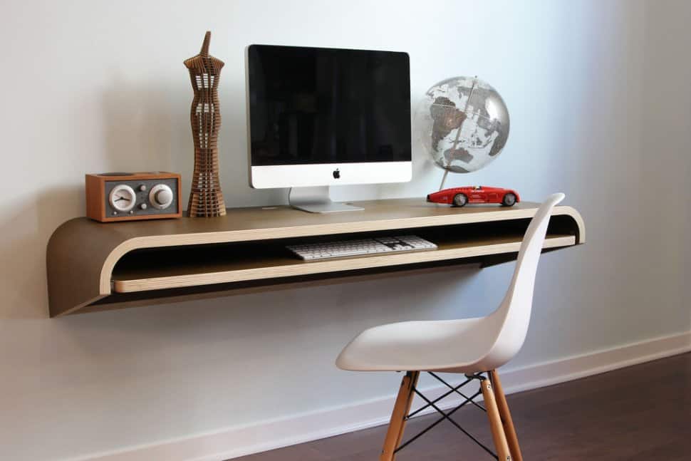 minimal float wall desk from orange 22 5