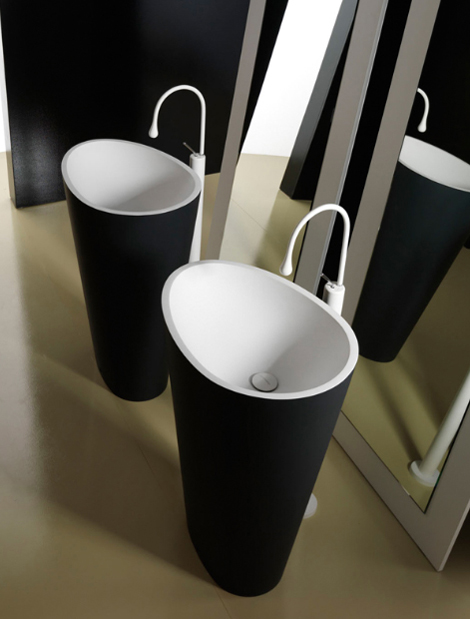 Modern Black and White Bathroom Fixtures by Mastella