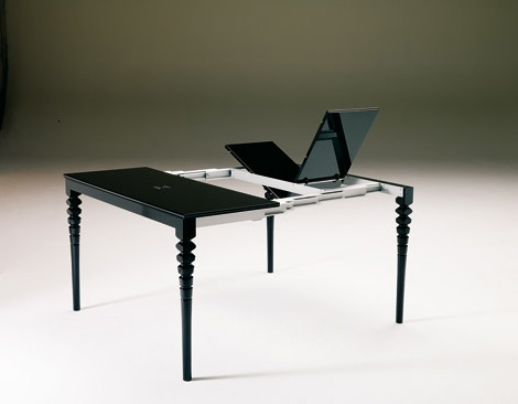 modern extendable console table ozzio 2.jpg Modern Extendable Table   Contemporary 3 in 1 Console Table by Ozzio