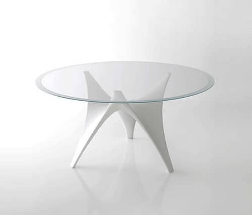 modern round glass dining table molteni arc 3