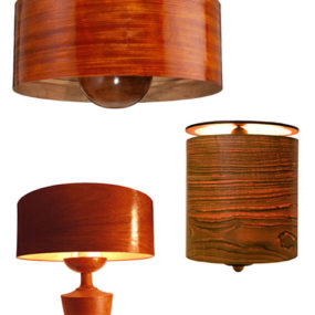 Wooden Lamps and Wooden Lamp Shades by Phosphoria