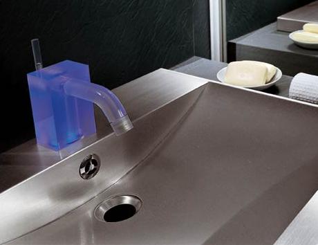 neve brick glas faucet frosted glass