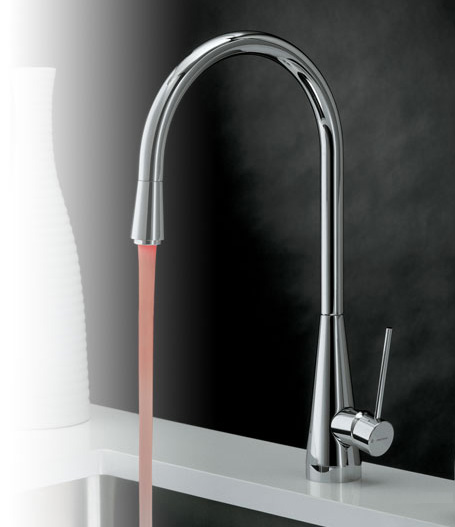 newform light faucet y con Lit Faucet from Newform   new Y Con kitchen faucet