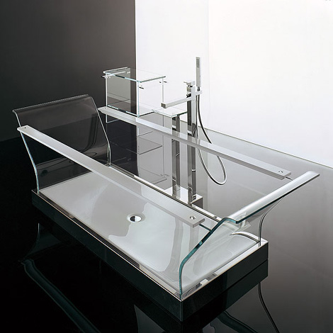 Ultra Modern Bathtub from Novellini – new Cristalli glass tub