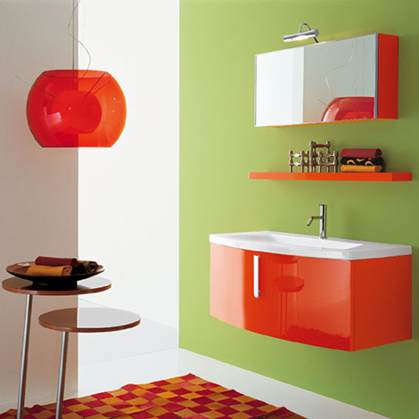 Novello vanity Green - Red composition