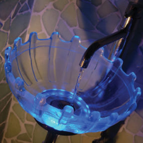 Whitehaus Nymphaea glass basin – LED chromatherapy