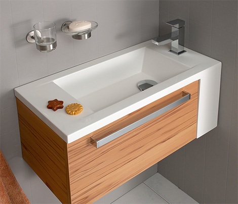 Oasis Compact Bath Vanity By Pelipal, Small Bath Vanity With Sink