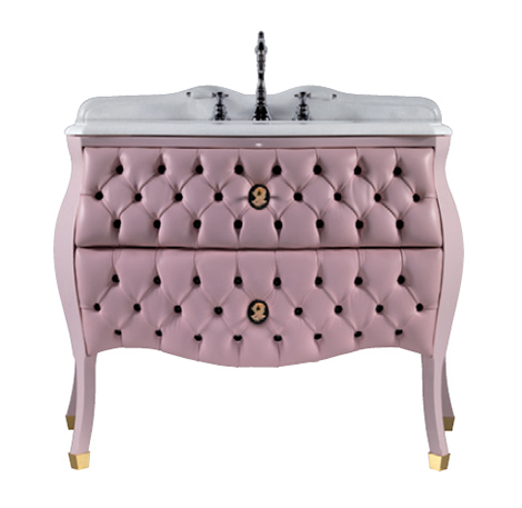 pink cameo vanity ypsilon Chic Vanity    luxury quilted Comeo vanities by Ypsilon