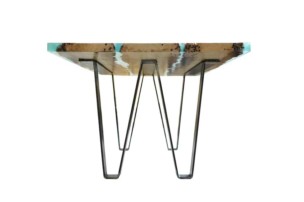poetic wood and resin boat inspired dining table 2