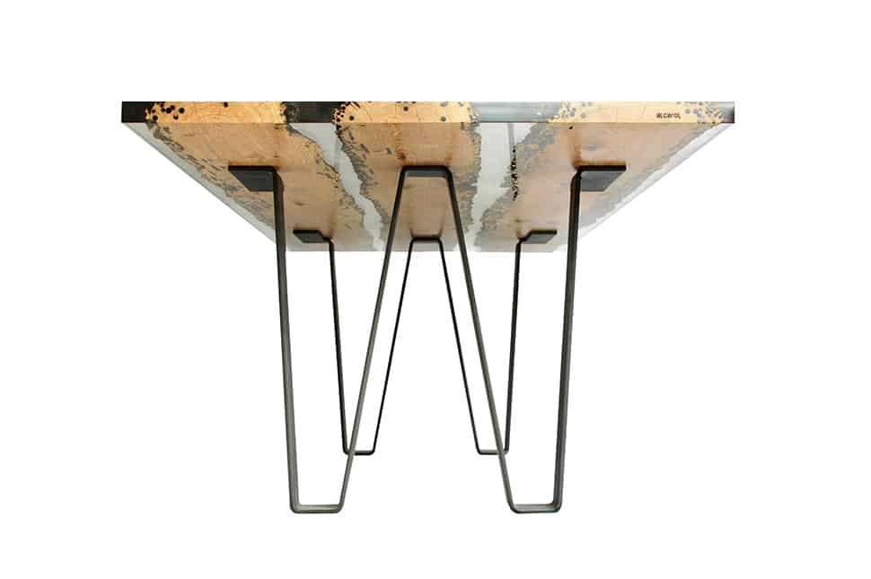 poetic wood and resin boat inspired dining table 6
