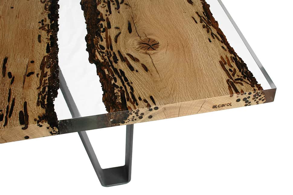 poetic wood and resin boat inspired dining table 7