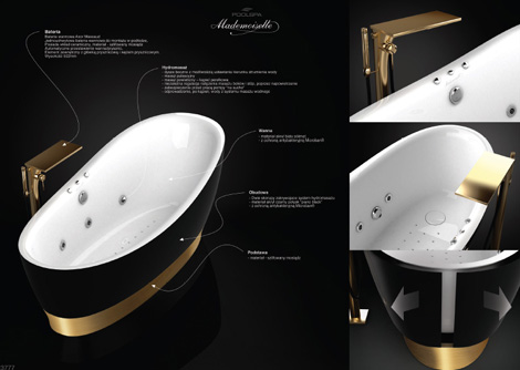 poolspa bathtub mademoiselle 2 Exclusive Bathtub Design from Poland   Mademoiselle by Poolspa