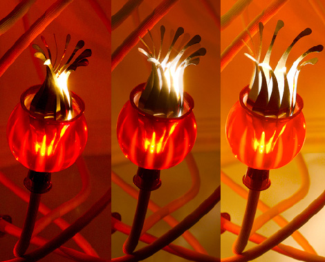 poppy lamp designs serien 1 Poppy Lamp Designs by Serien   poppy lampshade gradually opens up with heat!