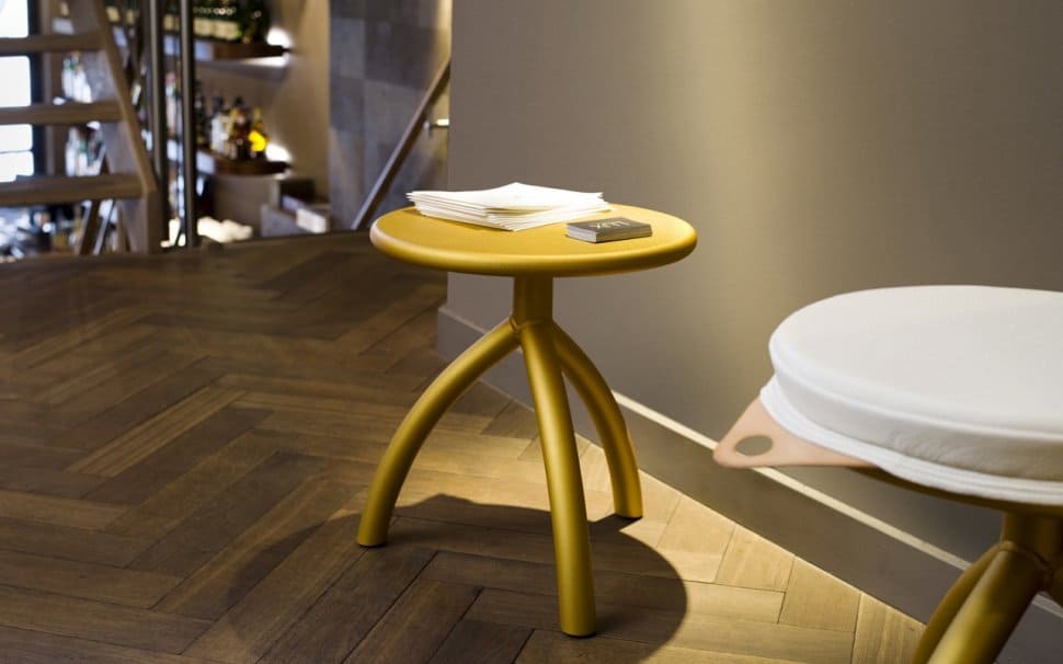 Practical Anodized Aluminum Stool / End-table from Functionals