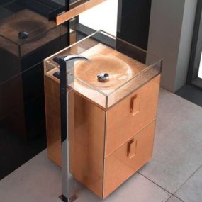 Self Standing Sink by Qin – Block Up designer glass sinks