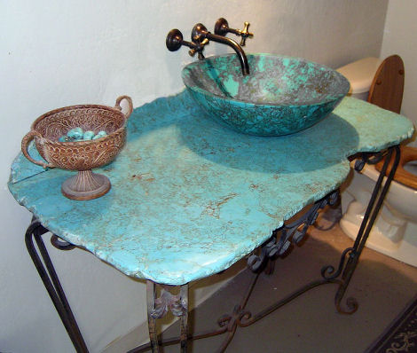 rachiele gemstone countertop sink Gemstone Sinks and Countertops from Rachiele