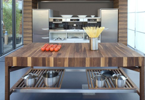 schulte design grace 2 kitchen counter closed Contemporary Kitchen by Schulte Design   new smart Grace 2 kitchen in wood