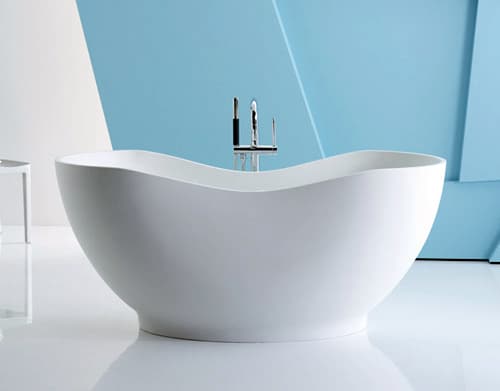 solid surface bathtub lithocast freestanding bath kohler abrazo 4