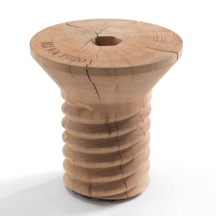 solid wood low stool collection from riva 1920 2