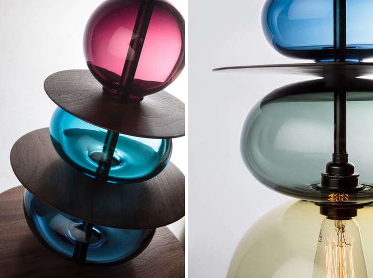 stacked glass light chandeliers by esther patterson 2