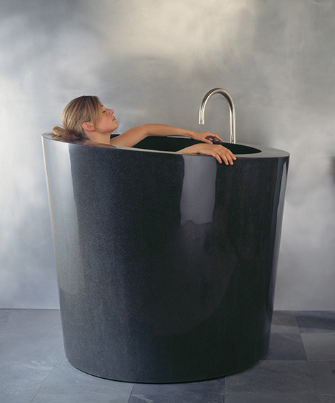New Tall Soaking Tub From Stone Forest, Round Japanese Soaking Tub